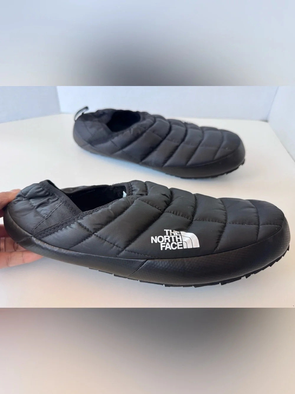 THE NORTH FACE MEN'S THERMOBALL TRACTION MULE V BLACK SLIP ON SLIPPER SHOES 12